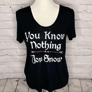 GAME OF THRONES You Know Nothing Jon Snow graphic short sleeve T-shirt
